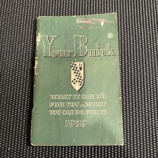 Vintage 1939 YOUR BUICK Manual Booklet What it can do for you picture