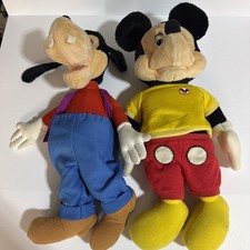 Vintage Disney Worlds Of Wonder Talking Mickey Mouse And Goofy 24” AS IS picture
