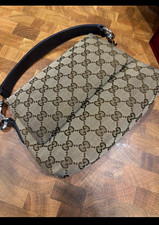 Gucci GG Monogram Small Shoulder Bag Beige Brown Magnetic, Strap, Dust Bag picture