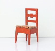 Antique German Dollhouse Erzgebirge Biedermeier Side Chair Miniature 1840 picture