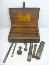 TRUBOR BROACHES FOR BRONZE  BABBITT BEARINGS Round Push Broach SET AS IS VINTAGE picture
