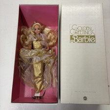 Awesome 1989 Vintage FAO Schwarz Ltd Edition Barbie, Golden Greetings 7734, NIB picture