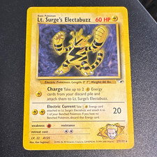 WOTC Pokémon TCG Lt. Surge's Electabuzz 27/132 Gym Heroes 2000 Rare Unlimited picture