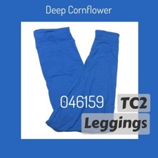TC2 LuLaRoe ~ SOLID DEEP CORNFLOWER BLUE ~ Leggings SIZES 18+, new in package picture