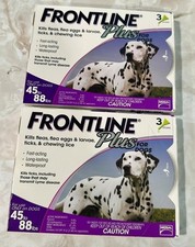 Frontline Plus For Dogs 45-88 Lbs | Purple | 6 doses | Authentic Vet Channel box picture