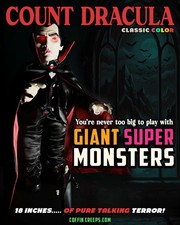 Giant Talking Dracula Horror Coffin Creeps Doll picture