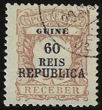 Portuguese Guinea 1919 #J25, USED/LH,  Postage Due, 60r Clean Cancellation  Rare picture