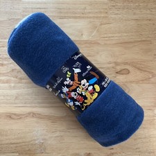 disneyland paris Fleece throw Blue blanket plaid family Vintage Mickey Mouse picture