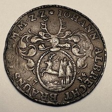 1734 Germany Harz Johann Albrecht Brauns Copper Rechenpfennig Token 1700s Coin picture