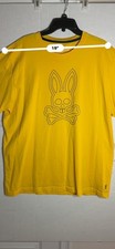 Psycho Bunny Mens Yellow Graphic Tee Size 9 Pima Cotton Streetwear picture