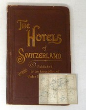 1898 Switzerland Travel Hotel Guide Illustrations Folding Map Fun Narrative picture