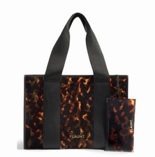 Flaunt Tortoise Everyday Tote Bag With Inner Pouch New With Tags SHIPS FREE picture
