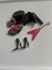 MGM Bratz Punk Rock Misc. Fashion Set and Guitar. Play or OOAK. picture