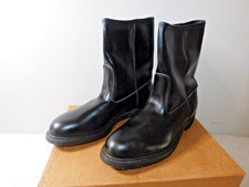 VTG NOS Sz 8 1/2C Mason Shoes Mens Black Leather Ankle Boot Round Toe, 9/121 picture