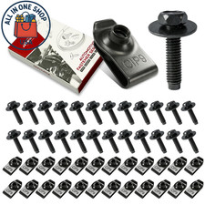 M6X1.0 Automotive Body Bolts & U-Nut Clips Fasteners Kit, 50 Pcs Universal Set picture