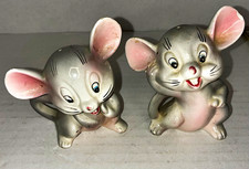 Vintage 1950s ArtMark Mouse Salt & Pepper  Shaker Mice Pair Japan Kitschy picture