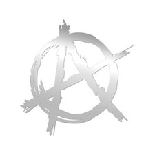 Anarchy Symbol Sticker Die Cut Chrome Mirror Gold Silver Oil Slick Rainbow picture