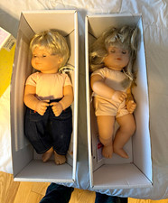 American Girl Bitty Twins Blonde Boy & Girl Dolls 3G 3B w/ Original Box picture