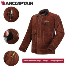 ARCCAPTAIN Leather Welding Jacket Heavy Duty Welder Jackets S/M/L/XL/XXL Size picture