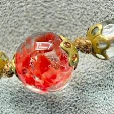 Vintage Aventurine Glass Bead Necklace 17
