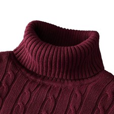 Men's Turtleneck Soft Sweater 2023 Warm Knitted Autumn/winter Pullover Jumper picture