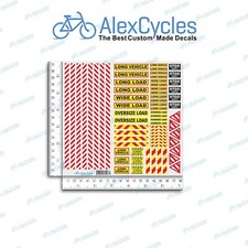 1:24 25th Truck Warning Safety Sign Decals Stickers Oversize Wide Load Long picture