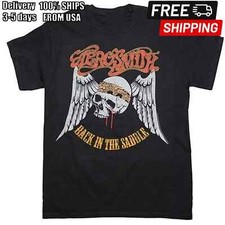 Aerosmith back in the saddle Black Short Sleeve T-shirt Unisex All sizes S-5Xl picture