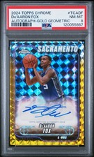 2024-25 Autograph-Gold Geometric De'Aaron Fox PSA 8 #TCADF picture