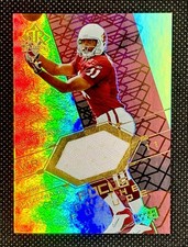 2004 UD Reflections Focus on the Future Gold LARRY FITZGERALD Rookie (RC) Jersey picture