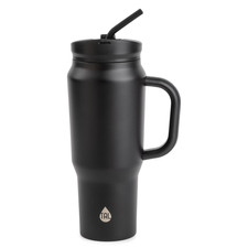 TAL 30oz Stainless Steel Basin Travel Mug with Silicone Straw, Black pink picture