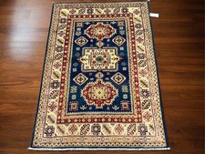 Kazak Navy Blue 4X6 Wool Handmade Rug # 13693 picture