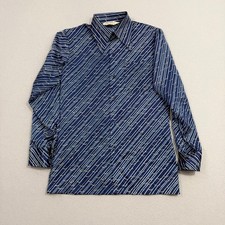 Vintage Richman Brothers Shirt Medium DURA-PRESS Disco 70s Geometric Rockabilly picture