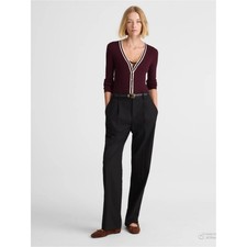 Madewell Black Slouchy Straight Pants in Brushed Twill Size 8 NWOT Office Career picture