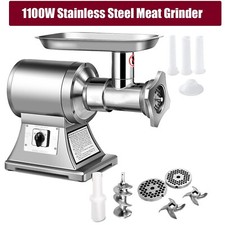 550LB/h 1100W Commercial Meat Grinder,Electric Sausage Stuffer,193RPM Heavy Duty picture