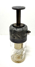 Antique Theophilus Martin French Cut Crystal & Silver Toned Atomizer Refillable picture