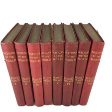 Nations of the World Guizot's France 8 Volumes Illustrated 1898 Red Gold Letter picture