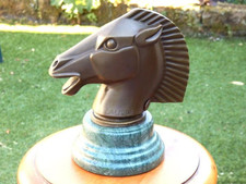 Bronze Horse Statue Wildlife Sculpture Animal Bust Art Decor Head Modern Marble picture