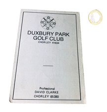 Golfing Golf Score Card Duxbury Chorley Vintage ra picture