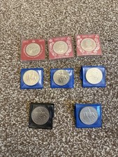 Queen Elizabeth II Silver Jubilee Crown Coin 1952-1977  X8 Bundle Various Banks picture
