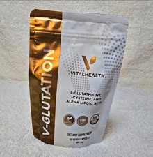 VitalHealth V-Glutation L-Glutathione Antioxidant 605mg 60 Veggie Caps Non-GMO picture
