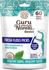 GuruNanda Fresh Floss Dental Picks - Non- Shred Thread with Angled Pick,60 pack picture