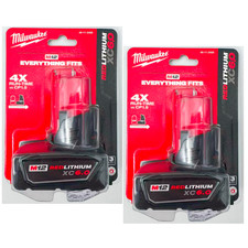 2 Pack M12 XC 6.0Ah 12V REDLITHIUM Extended Battery 48-11-2460 M12 Battery Seal picture