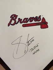 Full Size Home Plate Signed By Sid bream “The slide” from His World Series Win picture