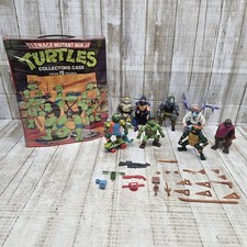 1989 VTG Teenage Mutant Ninja Turtles Case With 8 Figures And Accessories Rare picture