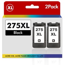 2PK PG-275XL Black Ink Cartridge for Canon Pixma TS3520 TS3522 TR4720 TR4722 picture