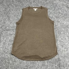 Athleta Tank Womens M Taupe Brown Crew Neck Sleeveless Lightweight Jersey Casual picture