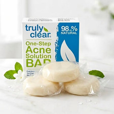 Lot of 3 Truly Clear One-Step Acne Solution Bar 98.42% Natural EXP 03/2027 NoBox picture
