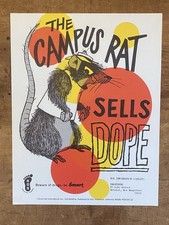VTG 60's SOS Anti-Drugs Marijuana Poster 
