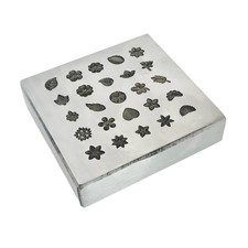 25 Impression Flower Design Shot Plate - Silversmith Tools - Jewelry Making Die picture