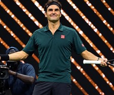 Uniqlo RF Roger Federer  US OPEN 2026 Polo Zip Up Tennis Shirt GREEN Size M picture